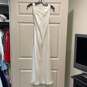 White silk dress!